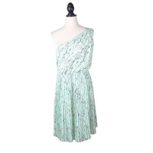 Vince Camuto pleated one shoulder cocktail dress